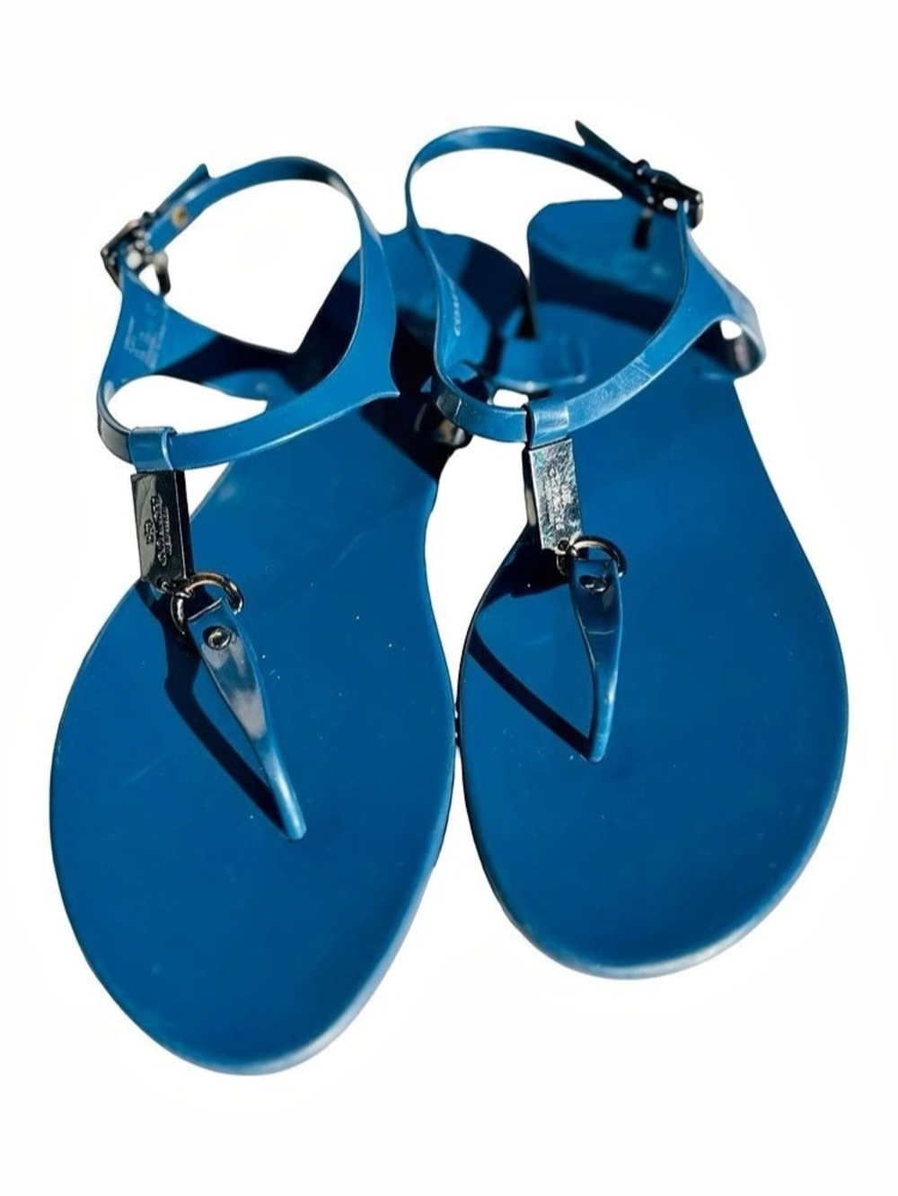 Coach Plato Jelly Thong Sandal Blue EU 40